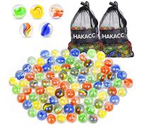 HAKACC 250 canicas a granel de colores surtidos, de cristal, diseño de ojos de gato, redondo, juguete para juegos de niños, bricolaje y decoración del hogar