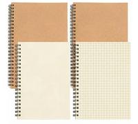 HAKACC Cuaderno A5 Espiral, 4 Cuadernos 80 Hojas