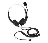 Hakeeta Auriculares inalámbricos para teléfono, sin pérdidas, Auriculares de Centro de Llamadas, Orejeras giratorias de 360°, Auriculares para Centro de Llamadas (Enchufe de 2,5 mm)