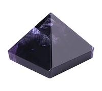 Hakeeta Cristal púrpura Natural Fluorita Pirámide de Amatista Cristal de Color Morado Oscuro Cristal de Cuarzo Raro Cristales minerales Piedras curativas Cristal para decoración del hogar.