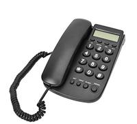 Hakeeta Extensión de teléfono, teléfono Fijo, teléfono con Cable con Pantalla LCD y Botones numéricos Grandes. El teléfono Puede colocarse en el Escritorio o montarse en la Pared.(Negro)