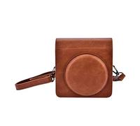 Hakeeta Funda de Camara, Funda Protectora, para SQ6, Suave PU, clásica, con Correa Ajustable, Peso Ligero, Negro y marrón(marrón)