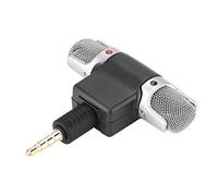 Hakeeta Mini Micrófono Estéreo para Smartphhones/PC/MD/DAT, Micrófono Vlogging Micrófono Inalámbrico Externo Profesional de Mano con Enchufe Dorado de 3.5mm
