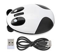 Hakeeta - Ratón óptico para juegos con forma de panda de 4 GHz, sensor de alto rendimiento, Plug and Play, batería recargable integrada, compatible con Win/Mac/Linux/Android/iOS para niñas