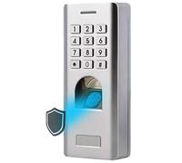 Hakeeta Sistema de Control de Acceso IP66 a Prueba de Agua, Lector Biométrico de Huellas Dactilares+Contraseña, Cerradura de Puerta de Entrada, Acceso de Huella Digital/Pin Múltiple