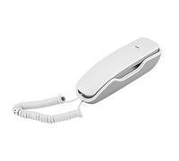 Hakeeta Teléfono de Pared con Cable, teléfono Fijo sin interferencia con cancelación de Ruido, Teclado de marcación Incorporado, último número de rellamada para el hogar/Negocio/Oficina.(Blanco)