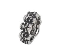 Hakfeeo Men's Gothic Skull Ring - Stainless Steel Retro Biker Statement Band Ring, Edgy Death Punk Jewelry for Men