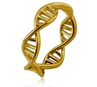 Hakfeeo Women's Stainless Steel DNA Ring, Chemistry Science Molecule Helix Twist Band