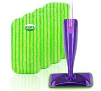 HAKFHSD Recambio de limpieza reutilizable de microfibra, compatible con almohadillas de repuesto Swiffer Wetjet Mop - Almohadilla de repuesto húmeda y seca para uso en todos los suelos de madera dura.