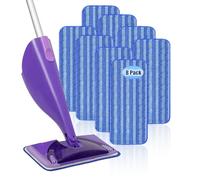 HAKFHSD Wetjet - Recambio de fregona reutilizable, compatible con mopas Swiffer Wetjet, altamente absorbente y adecuado para todas las superficies de suelos duros, ahorra tiempo y dinero en la