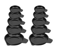 HAKIDZEL 10 Platos de Pesaje para Polvo Báscula Digital, Bandejas de Pp Negras Fáciles de Transportar y Superficie Lisa para Aplicaciones de Laboratorio