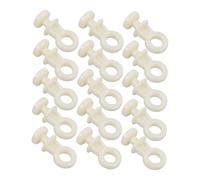 HAKIDZEL 100 Piezas de Poleas de Cortina de PVC Beige, Planeadores Resistentes y Fáciles de Limpiar para Ventana, Ideales para Variedad de Escenarios
