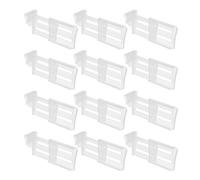 HAKIDZEL 12 Clips Ajustables de PP para Divisor de Puerta Lateral del Frigorífico, Instalación Colgante y Ajuste Libre para Organización en Cocina