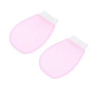 HAKIDZEL 1par Guantes Exfoliantes De Ducha Para Mujer Suaves y Amigables La Piel Guantes De Baño Rosa Para Exfoliación y Cuidado Corporal Perfectos Para Viajes y Uso Diario