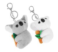 HAKIDZEL 2 Llaveros de Koala de Peluche para Bolso Colgante Decorativo de Felpa y Algodón Pp, Diseño Lindo y Original para Mochila o Bolso de Mano
