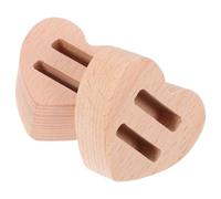 HAKIDZEL 2 Piezas Exhibición de Anillos de Joyería de Madera Doble Ranura