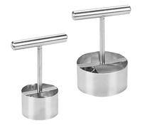 HAKIDZEL 2 Piezas Removedor de Agujeros de Fruta, Extractor de Núcleos de Fruta, Acero Inoxidable, Plata, para Extraer el Corazón y Hacer Huecos en Frutas