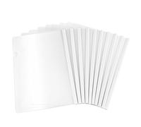 HAKIDZEL 20 Piezas Archivo Transparente con Barra Deslizante Carpeta Organizadora para Documentos Paquete de Unidades en Color Blanco Funda Antideslizante para Oficina Escuela y Hogar