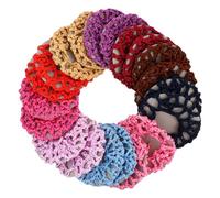 HAKIDZEL 20piezas Malla Tejida Para Moño De Cabello Cubierta Elástica Mano Accesorios Para Danzar y Usar