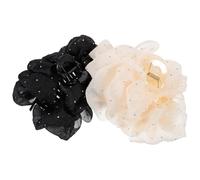 HAKIDZEL 2piezas De Pelo Chiffon Para Mujer Brillantes Accesorios Elegantes Para Estilo y Decoración De Cabello Para Cumpleaños y Días Especiales Champán