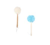 HAKIDZEL 2piezas Esponja De Baño De Mango Bolas De Ducha Exfoliantes Para Cuerpo Accesorios De Baño Azul y Material De Eco-amigable