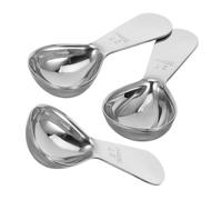 HAKIDZEL 3 Piezas Cucharas Medidoras para Café de Acero Inoxidable Mango Corto, Capacidad de 2 Cucharadas y Medición Precisa, Ideales para Café Molido en Oficina o Casa