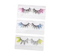 HAKIDZEL 3pares Pestañas Postizas De Brillo Largas y Dramáticas Para Mujeres y Niñas Para Fiestas y Cosplay