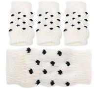 HAKIDZEL 4 Medias de Algodón para Perro en Color Claro, Calentadores de Patas Cómodos y Versátiles Diseño Moderno para Proteger y Mantener Limpias Las Patas de Mascotas