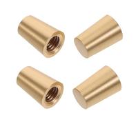 HAKIDZEL 4 Patas de Latón Dorado para Tabla de Cortar Diseño Cónico, Soporte Estable y Almohadillas Antideslizantes para Decoración del Hogar y Muebles Pequeños