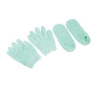 HAKIDZEL 4 Piezas Guantes Mascarilla Para Pies De Gel Hidratante Para Manos Secas y Agrietadas Calcetines De Spa Para Pies Guantes De Spa Para Manos De Gel