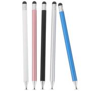 HAKIDZEL 5 lápices ópticos de Alta sensibilidad: Lápiz táctil para Smartphones, Escritura Creativa y Dibujo, portátil, Negro, Blanco, Azul, Oro Rosa y Plata.