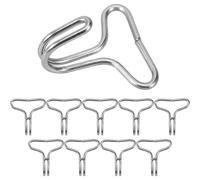 HAKIDZEL 50 Ganchos de Instalación de Hierro en Forma de S para Fundas de Asiento de Coche, Fácil Montaje y Protección Cómoda para Asientos, Color Plata, Ideales para Colgar Objetos