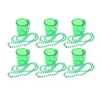 HAKIDZEL 6 Collares de Vasos Verdes de Plástico Reutilizables para Despedida de Soltera y Celebraciones Festivas Diseño Creativo y Ambiente Mejorado Varios estilos