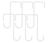 HAKIDZEL 6 Ganchos de Hierro Blancos para Colgar Macetas y Flores Artificiales en Patios y Jardines, Accesorios Decorativos Prácticos para Jardinería