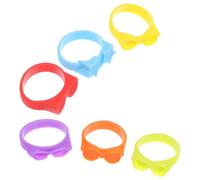 HAKIDZEL 6 Piezas Marcadores de Botellas de Silicona de Grado Alimenticio para Vino, Cava, Cócteles y Cerveza, Identificadores Reutilizables para Copas y Tragos en Fiestas, Bares y Eventos