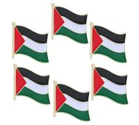 HAKIDZEL 6 Pines Bandera de Palestina en Aleación Zlloy para Ropa y Bolsas, Diseño Único y Cómodo de Llevar, Accesorio Patriótico y Estilizado