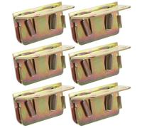 HAKIDZEL 6piezas Unidades Soportes para Riel Cama Grueso Herrajes Conectores Listones Soporte Resistente y Fácil Instalación para Estructura Cama