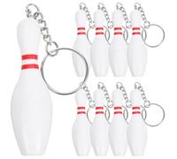 HAKIDZEL 9 Piezas Llavero Colgante de Bolos en PVC, Anillo para Bolsos | Decoración Temática, Estilo Único y Compacto, para Cremalleras, Móvil y Aficionados al Bowling
