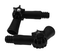 HAKIDZEL Adaptador de Ángulo para Mopa Extensor de 2 Piezas, Punta Roscada de Plástico Negro Fácil Instalación para Plumero y Limpiacristales en Limpieza de Tejados Elevados