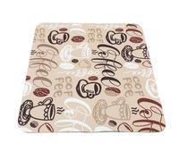 HAKIDZEL Alfombrilla Antideslizante para Café 40x50 Cm Absorbente y Reutilizable para Encimera de Cocina Tapete para Máquina de Café y Barra Color Marrón Estampado de Taza