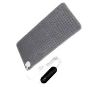 HAKIDZEL Almohadilla Térmica Eléctrica Ajustable y Lavable de Franela Cable de Cobre, para Aliviar Muscular en Espalda, Hombros y Abdomen, Tamaño 60x30cm