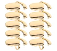 HAKIDZEL Anillos de Uñas Ajustables de Aleación Dorada para Decoración de Manicura, 10 Piezas Cómodas y Elegantes para Arte de Uñas en Casa