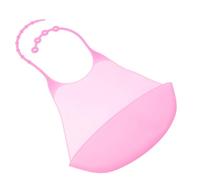 HAKIDZEL Babero Reutilizable para Adultos, Babero de Silicona Grande para Personas Mayores, Protector de Ropa Hora de Comer, 1 Unidad Color Rosa
