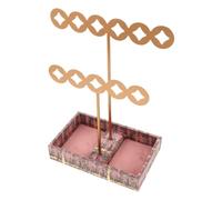 HAKIDZEL Bandeja Apilable de Terciopelo para Exhibición de Joyas Compartimentos, Soporte para Collares y Anillos, Diseño Elegante para Tiendas y Exposiciones