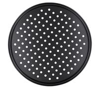 HAKIDZEL Bandeja para Hornear Pizza de Acero al Carbono con Revestimiento Antiadherente para Hornos Convencionales y Microondas