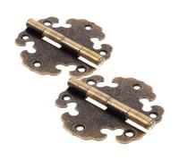 HAKIDZEL Bisagras para Muebles Retro de Aleación de Zinc Dorado, Bisagras Decorativas Antiguas Resistentes y Duraderas para Armarios y Cajas de Madera, Pack de 2 Piezas