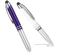 HAKIDZEL Bolígrafos Táctiles Luz LED y Linterna Material Metálico Lápices Ópticos para Pantallas Táctiles Diseño Profesional para Decoracion Colegio y Oficina