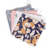 HAKIDZEL Bolsa Cremallera de Poliéster Resistente Varios estilos Adecuado para Viajar y Organizar Compresas Paquete de 4 Unidades para Toallas Sanitarias para Mujeres y Varios estilos