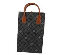 HAKIDZEL Bolso De Vino De Cuero Reutilizable Asa para De Navidad y Fiestas Capacidad Razonable para Botellas De Vino Diseño Elegante y Práctico