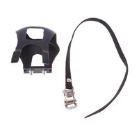 HAKIDZEL Calapiés para Bicicleta y Carretera con Correas Fijas Ajustables, Antideslizantes y Resistentes de Plástico, Paquete de 2 Unidades para Ciclismo